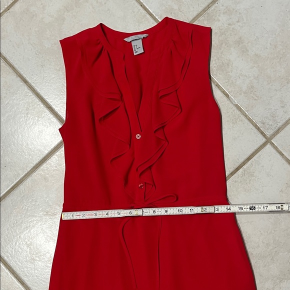 H&M Vibrant Red Ruffle Mini Dress - Picture 3 of 5